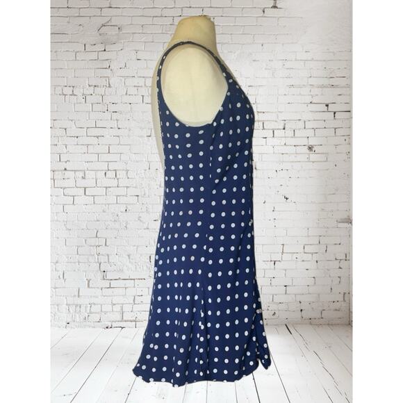 Abercrombie & Fitch Polka Dot Navy and White Swing Dress Size Large - Picture 11 of 15